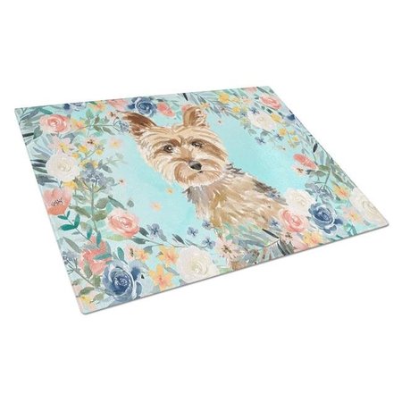 CAROLINES TREASURES Carolines Treasures CK3401LCB Yorkie Glass Cutting Board - Large CK3401LCB